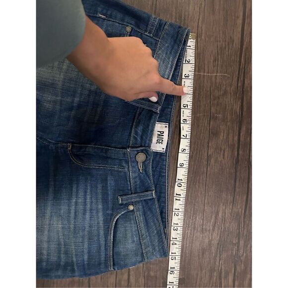 Paige Jimmy Jimmy Short Size 26 Stretch Medium Wash Cuffed - Picture 11 of 12